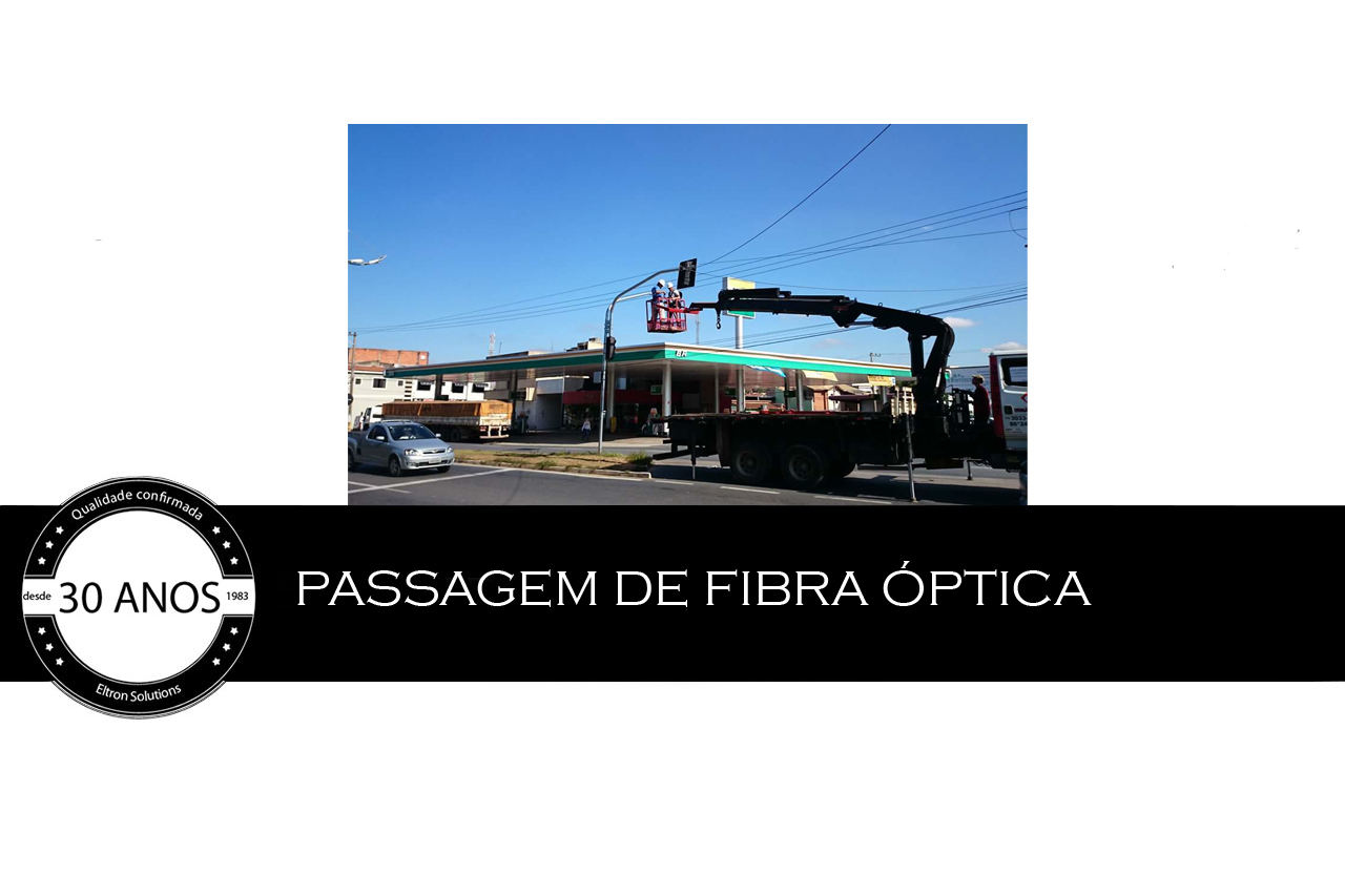 Passagem de fibra óptica